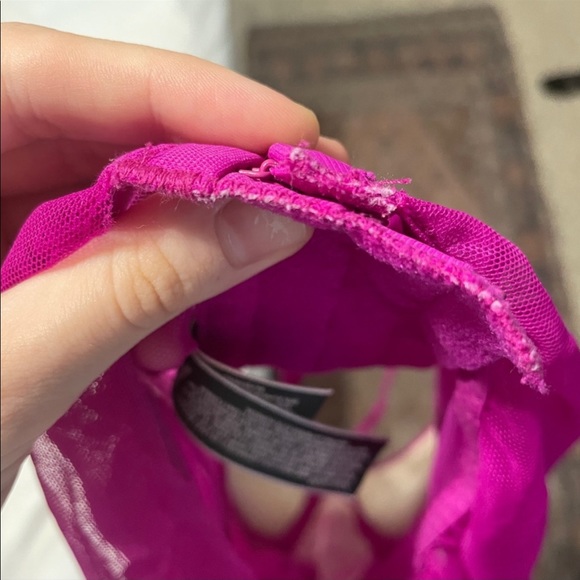 Victoria’s Secret Fuchsia Push-Up Babydoll Bustier Tulle Lingerie - Picture 7 of 9